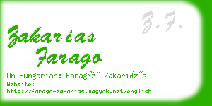 zakarias farago business card